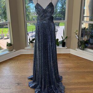 Midnight blue prom dress